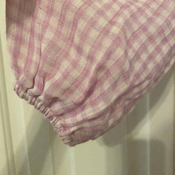 FRNCH Lavender and White Gingham Check Ruffle Dress Charleen Size Small - Picture 7 of 13